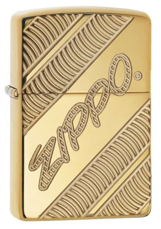 Zippo Coiled Armor Lighter, High Polish Brass #29625