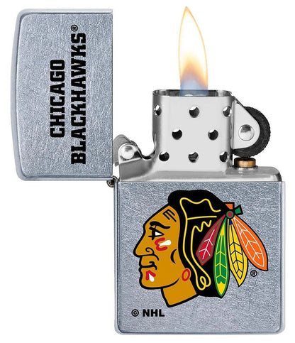 Zippo NHL Chicago Blackhawks, Street Chrome Finish Windproof Lighter #49365