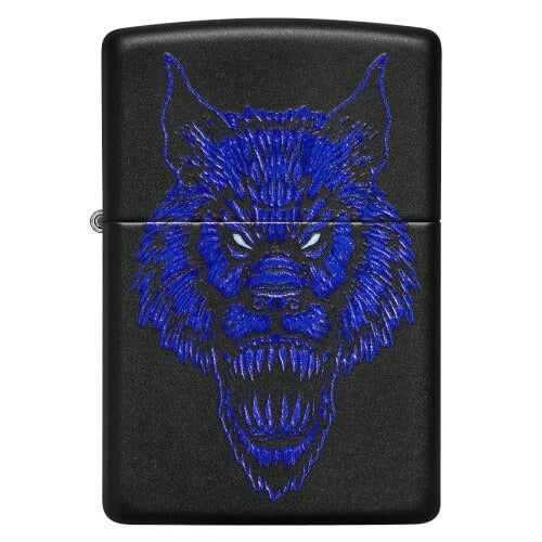 Zippo Werewolf Design, Black Matte Finish, Windproof Lighter #49414