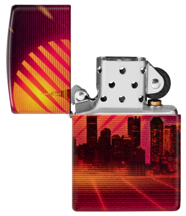 Zippo Cyberpunk City Skyline 540 Color Design, Matte Finish Lighter #48505