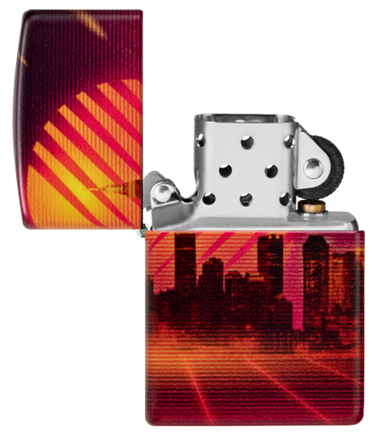 Zippo Cyberpunk City Skyline 540 Color Design, Matte Finish Lighter #48505