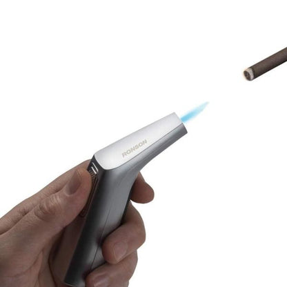 Ronson JetLite Butane Lighter, Adjustable Flame, Refillable, Silver #43547