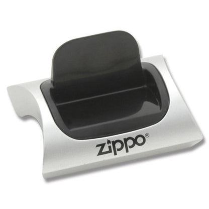 Zippo Magnetic Lighter Display Stand, Silver Color Metal Base #142226