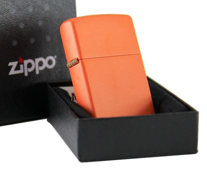 Zippo Orange Matte Classic Lighter, Windproof Pocket #231