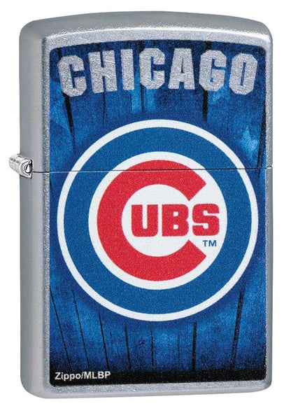 Zippo MLB Chicago Cubs Brushed Chrome Finish Genuine Windproof Lighter #29792