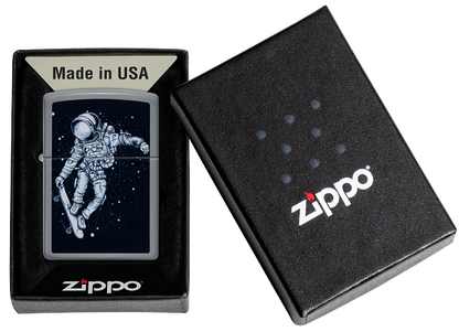 Zippo Skateboarding Astronaut Design, Flat Grey Lighter #48644