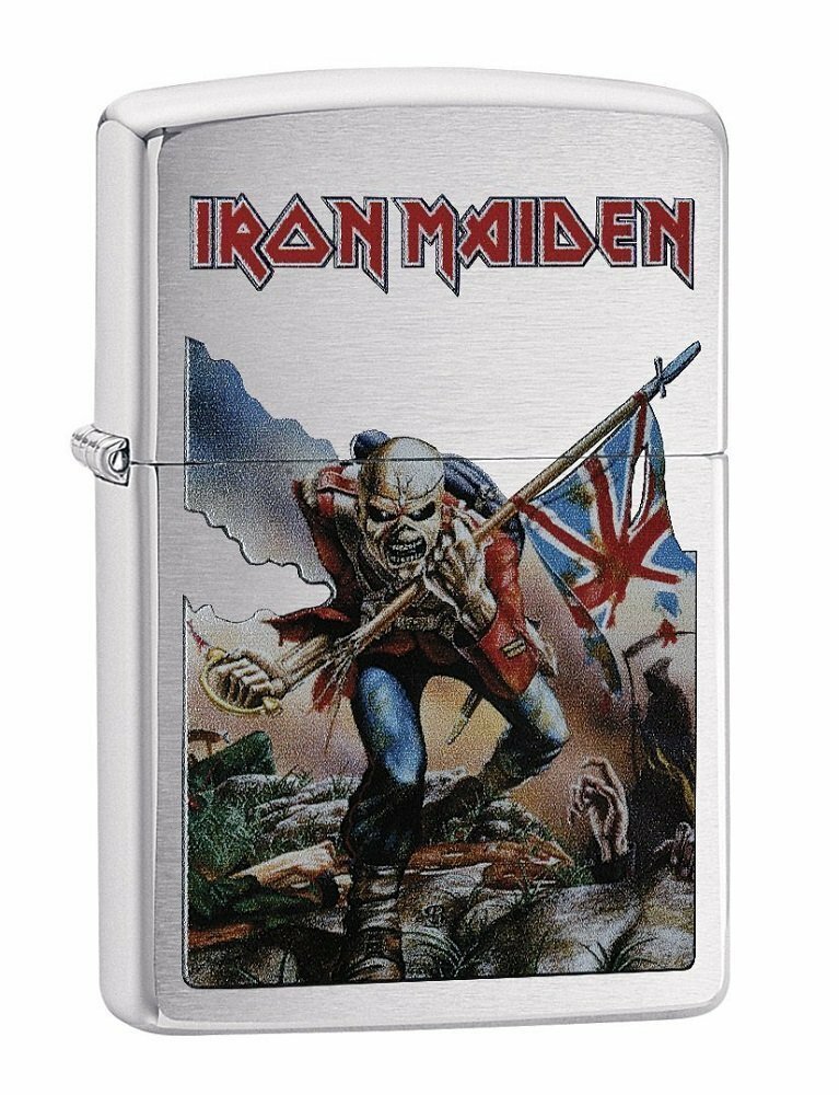 Zippo Iron Maiden, The Trooper, Eddie Lighter, Brushed Chrome, Windproof #29432