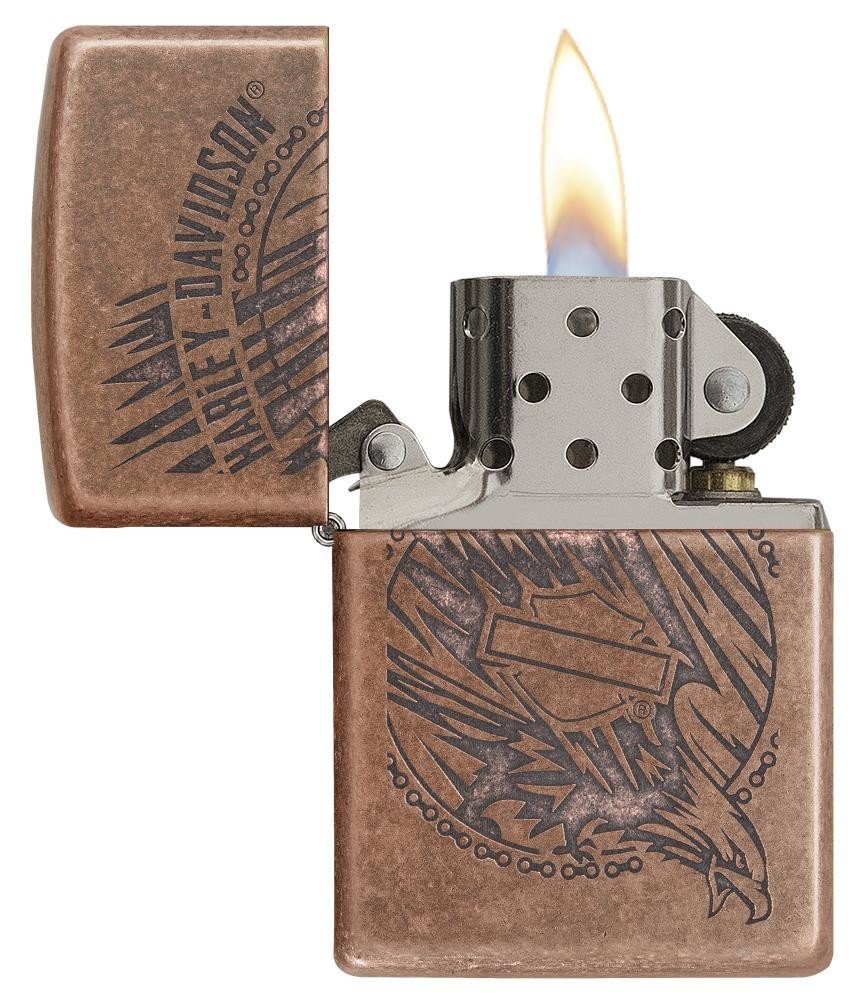 Zippo Harley-Davidson Lighter, Antique Copper #29664