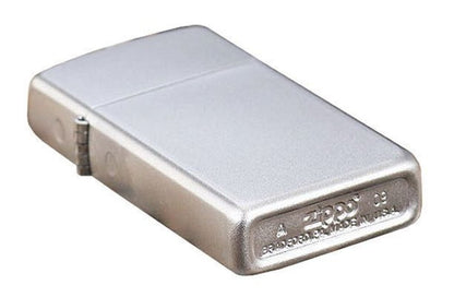 Zippo Slim Classic Satin Chrome Finish, Can Be Engraved, Genuine Lighter #1605