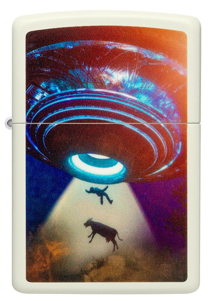 Zippo UFO Alien Abduction Glow-In-The-Dark Windproof Lighter #49838