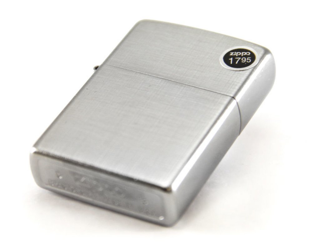 Zippo Linen Weave, Brushed Chrome Finish, Genuine Windproof Lighter #28181