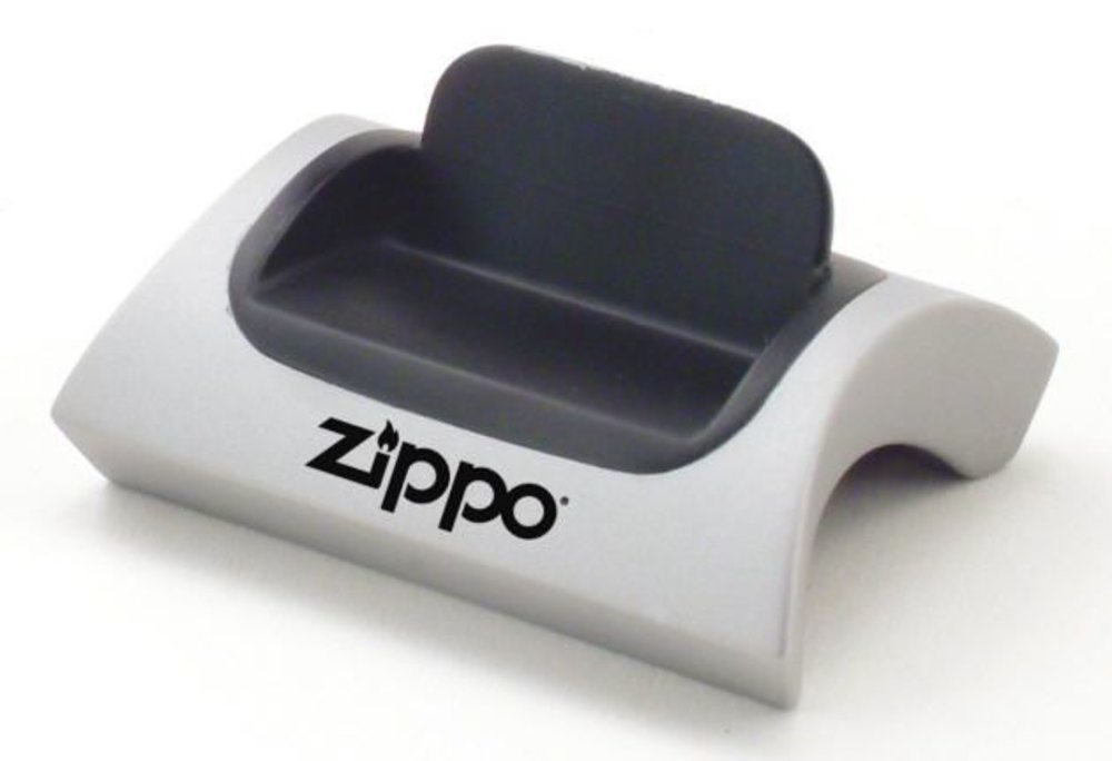 Zippo Magnetic Lighter Display Stand, Silver Color Metal Base #142226