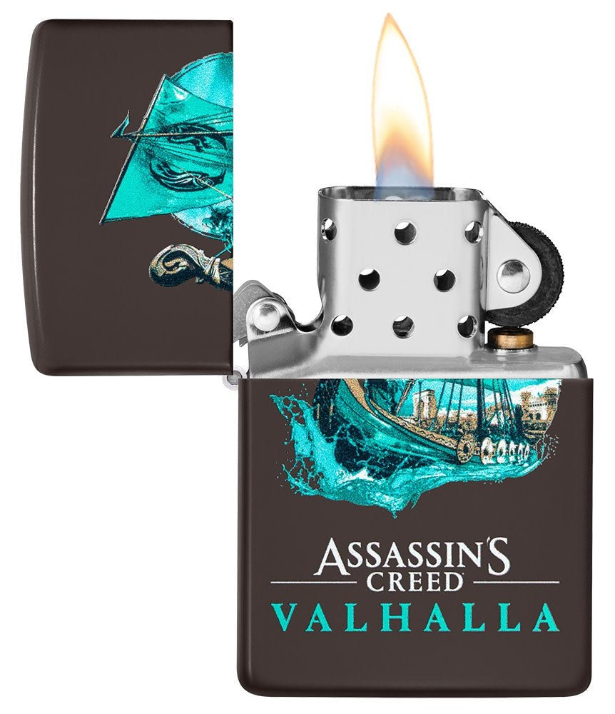 Zippo Assassins Creed Valhalla, Brown Windproof Lighter #49757