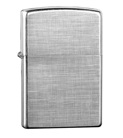 Zippo Linen Weave, Brushed Chrome Finish, Genuine Windproof Lighter #28181